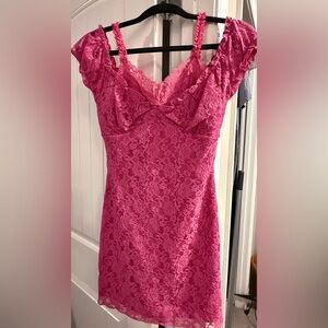 Forever 21 Fuchsia Lace Dress